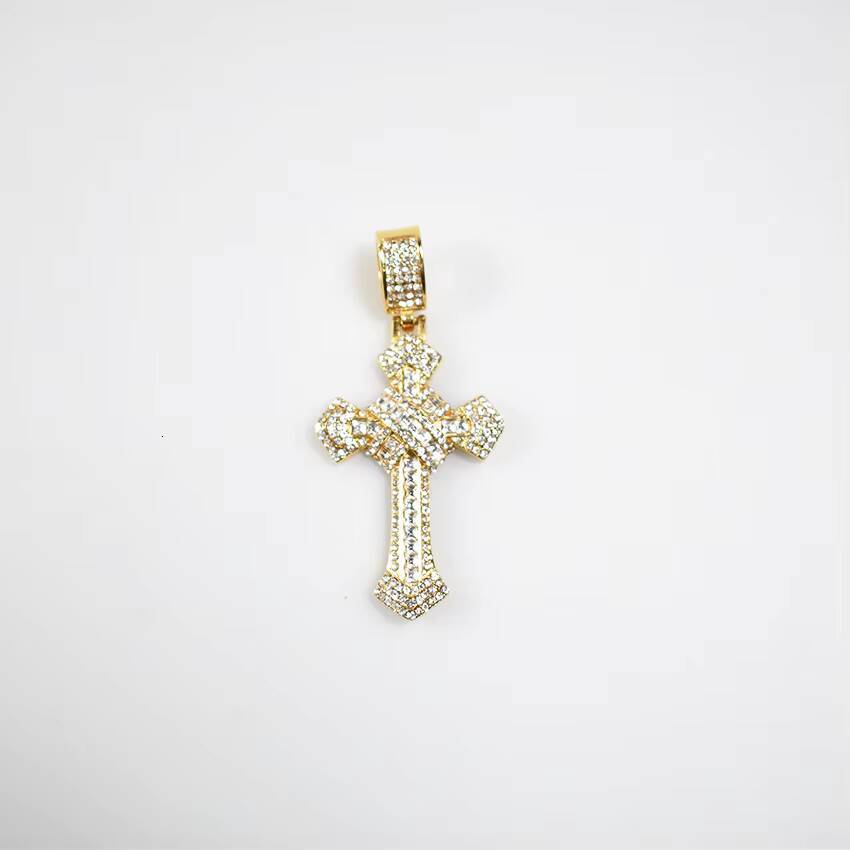 HipHop Jewelry Diamond Stainless Steel Cross Necklace Wholesale Jewelry CZ Cross Pendant for Men WOMEN Necklace Pendent Necklace