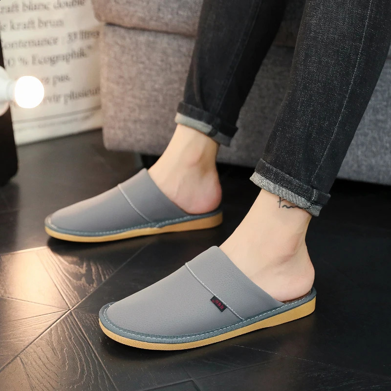 large Mens Slippers for Winter with Warm Footbed Nonslip Sole Comfortable Fuzzy Soft Mens Warm Fleece Cozy Slides250906