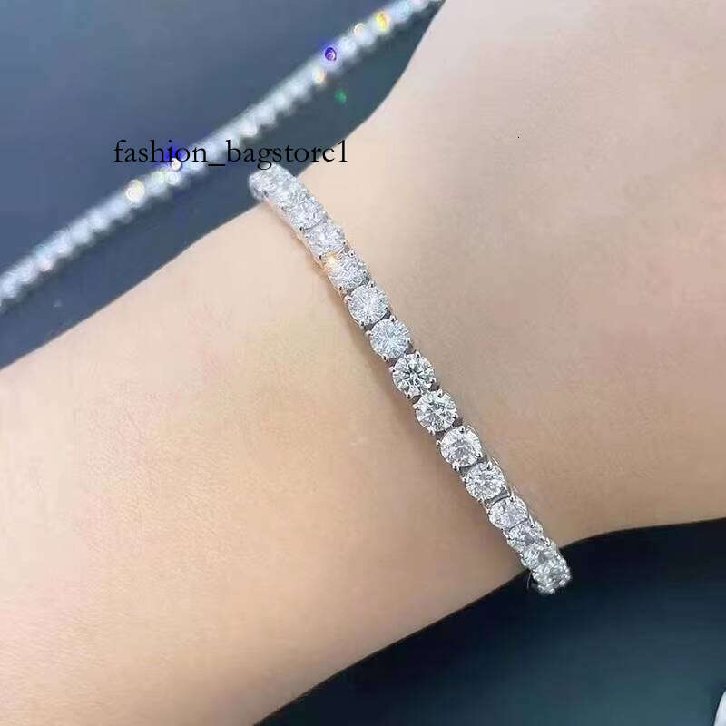 White Moissanite Tennis Women Gemstone Bracelet Handmade Jewellery Sterling Sier Jewelry
