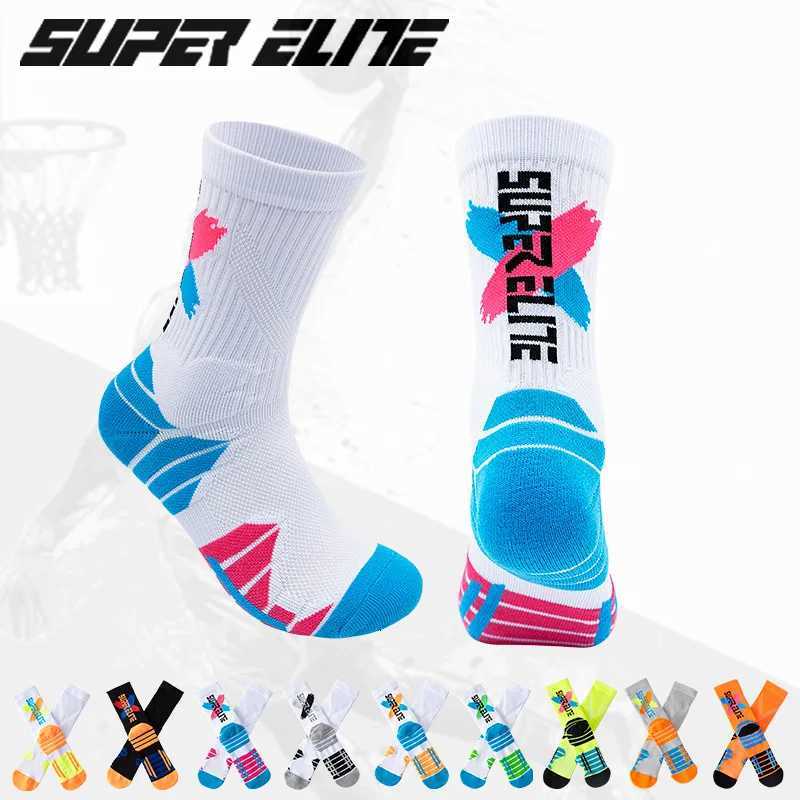 1 PC Cushioned Terry HighCut Sport Socks for Men Thickened Shock Absorbing Athletic Socks Contrast Design Gym Running Cycling D250911