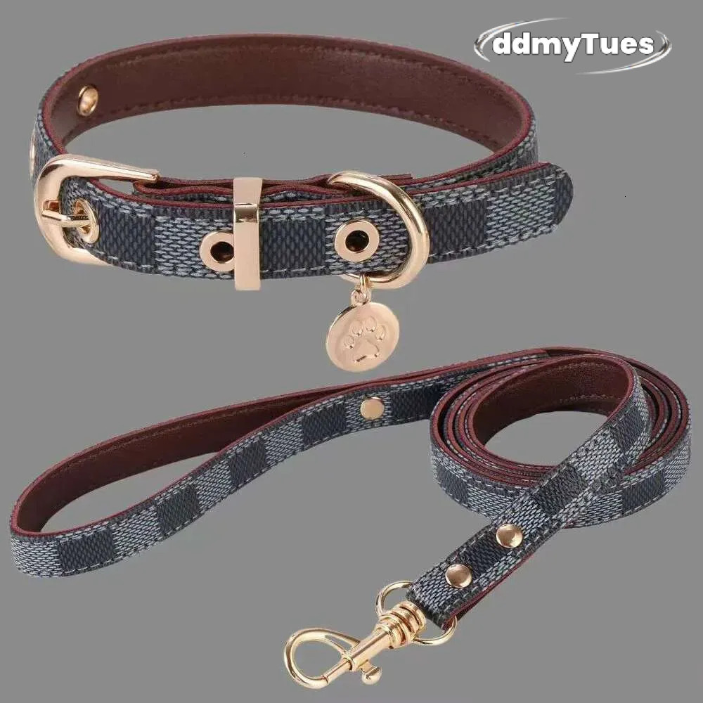 Adjustable Dog Collar with Leash Set: Durable Pet Neck Belt Traction Rope for Small to Large Dogs and Cats TUES