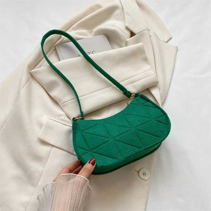Fashion Women Shoulder Bag Mini Handbags Luxury Felt Flap Underarm Bags Female Large Capacity Casual Crossobdy Clutch W250911