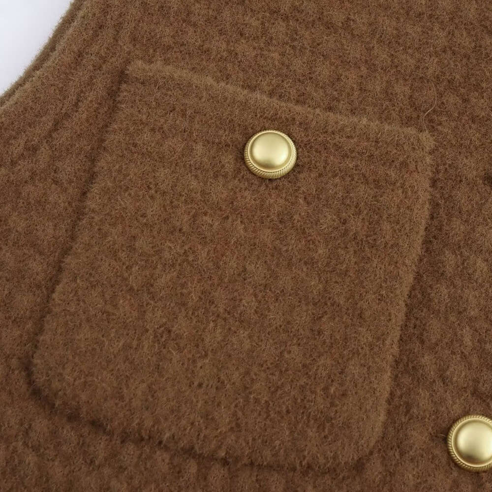 DHEssentials 2025 Autumn New French Style Chic Thickened Plaid Knitted Sleeveless Vest