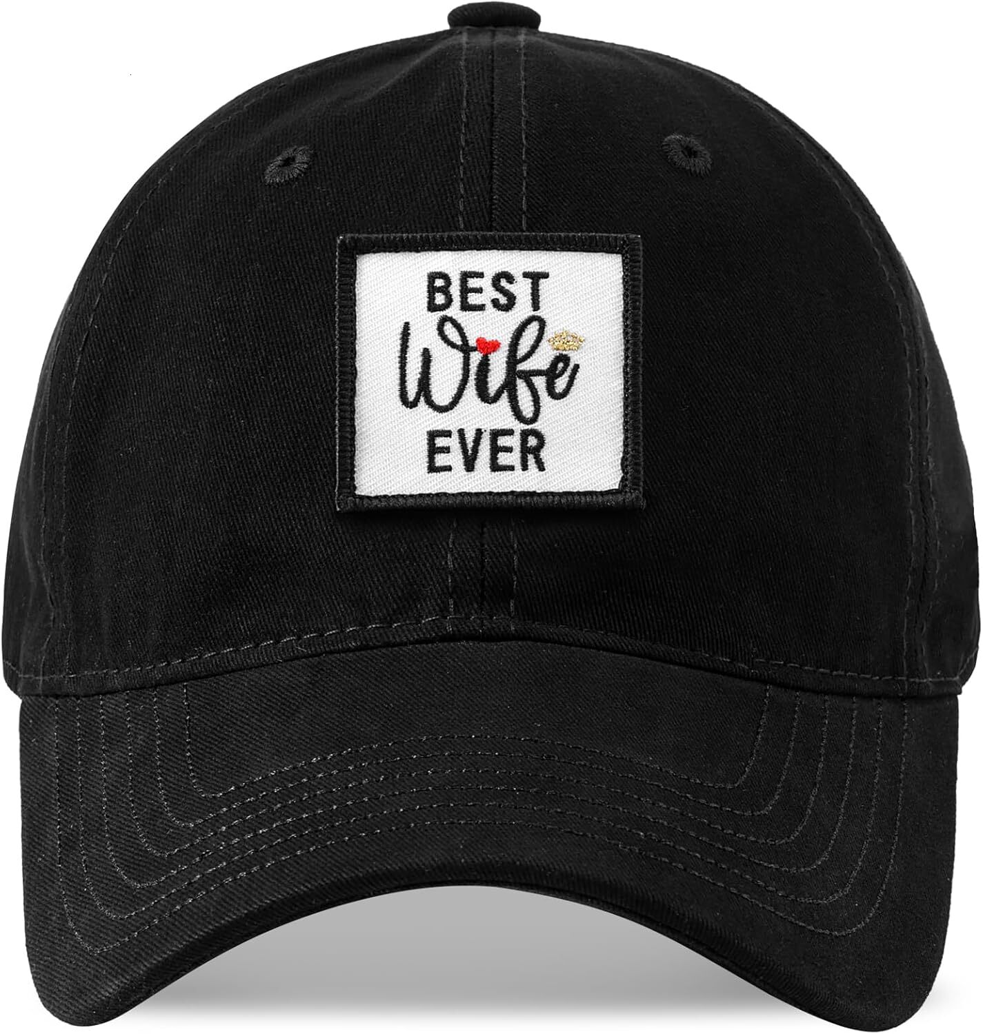 Mothers Day Presents Gifts for Her from Husband, Anniversary Birthday Wife Gifts, Adjustable Cotton Baseball Cap Black