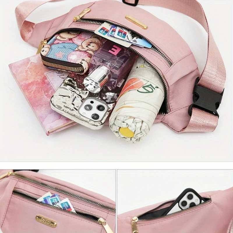 Women Sports Waist Bag Adjustable Shoulder Straps MultiLayer Fanny Pack Outdoor Activities Crossbody Purse Sports Chest Bag Z250911