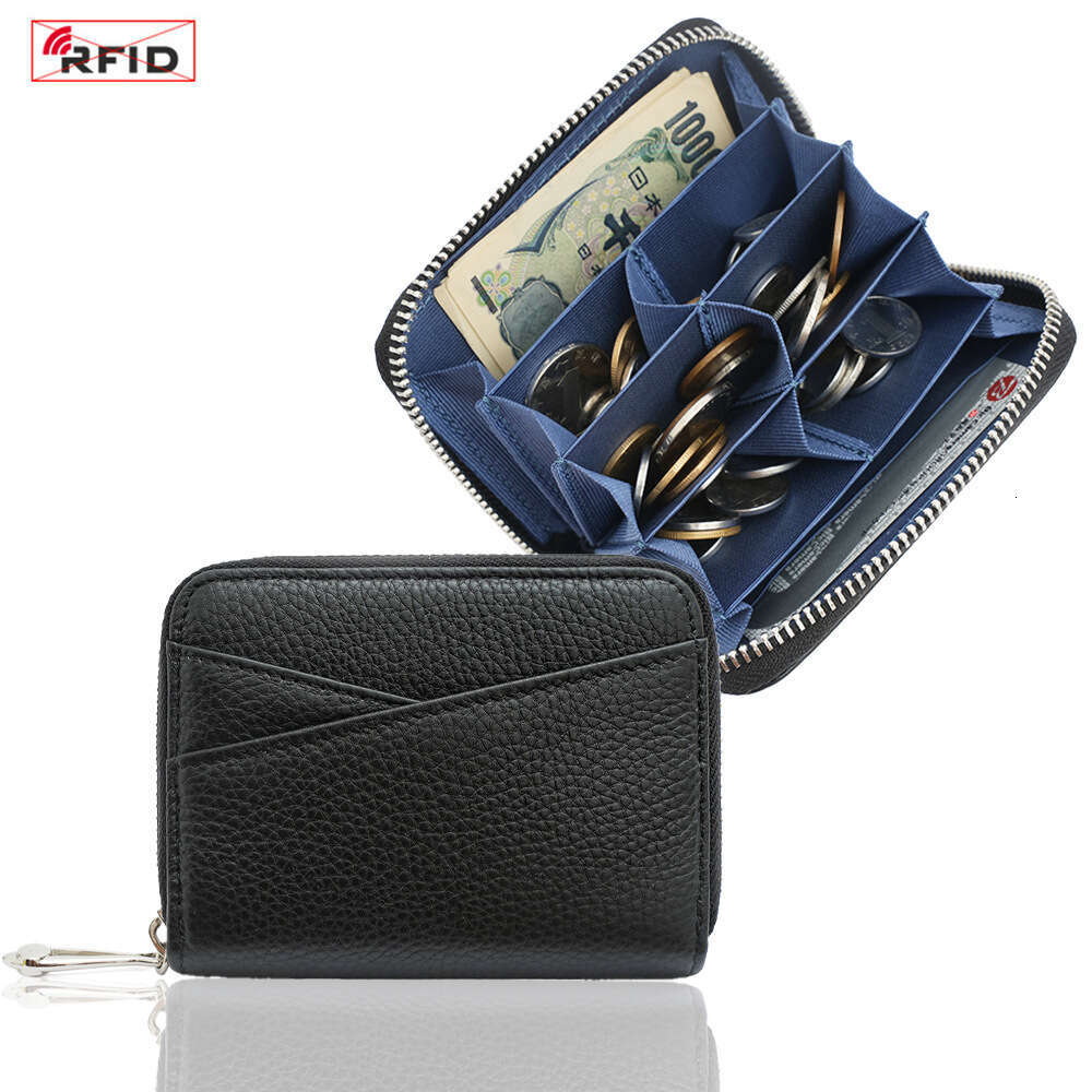 Fashion Top Layer Cowhide Women's Wallet Short Genuine Leather RFID Compartment Coin Purse Card Holder Color Block designer wallet B5