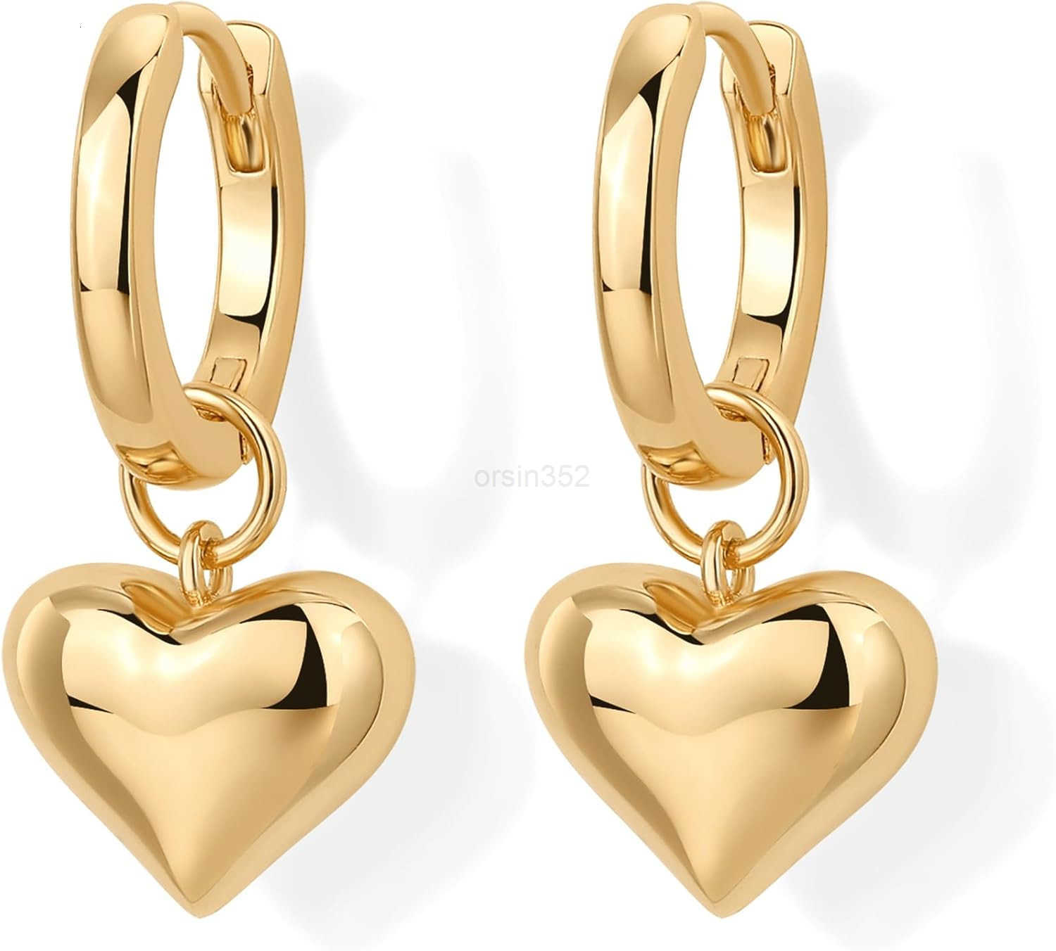 14K Gold Plated Sterling Silver Posts Charm Huggie Earrings for Women Lightweight Heart Moon Flower Star Drop Dangle Huggie Charm EarringW250911