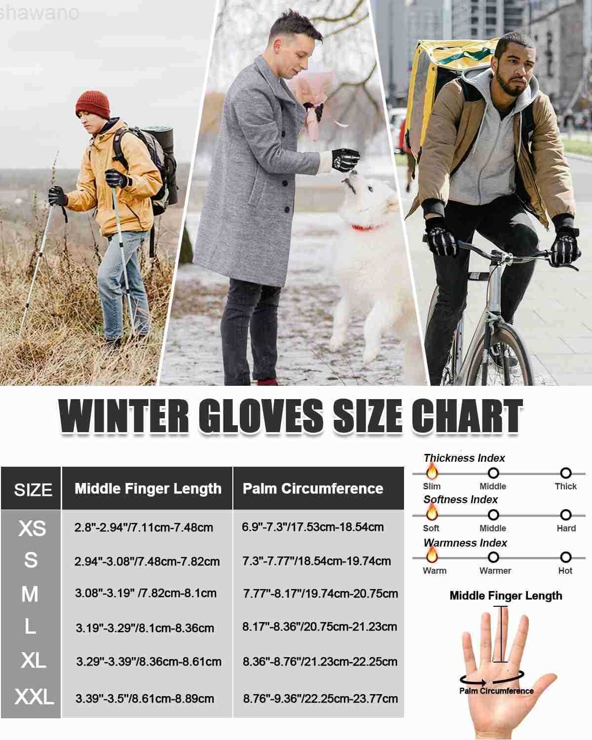 Winter Gloves Men and Women MediumThick Gloves for Cold Weather with Thermal Plush Touchscreen Running Glove Adjustable Zippered Wrist for Walking The