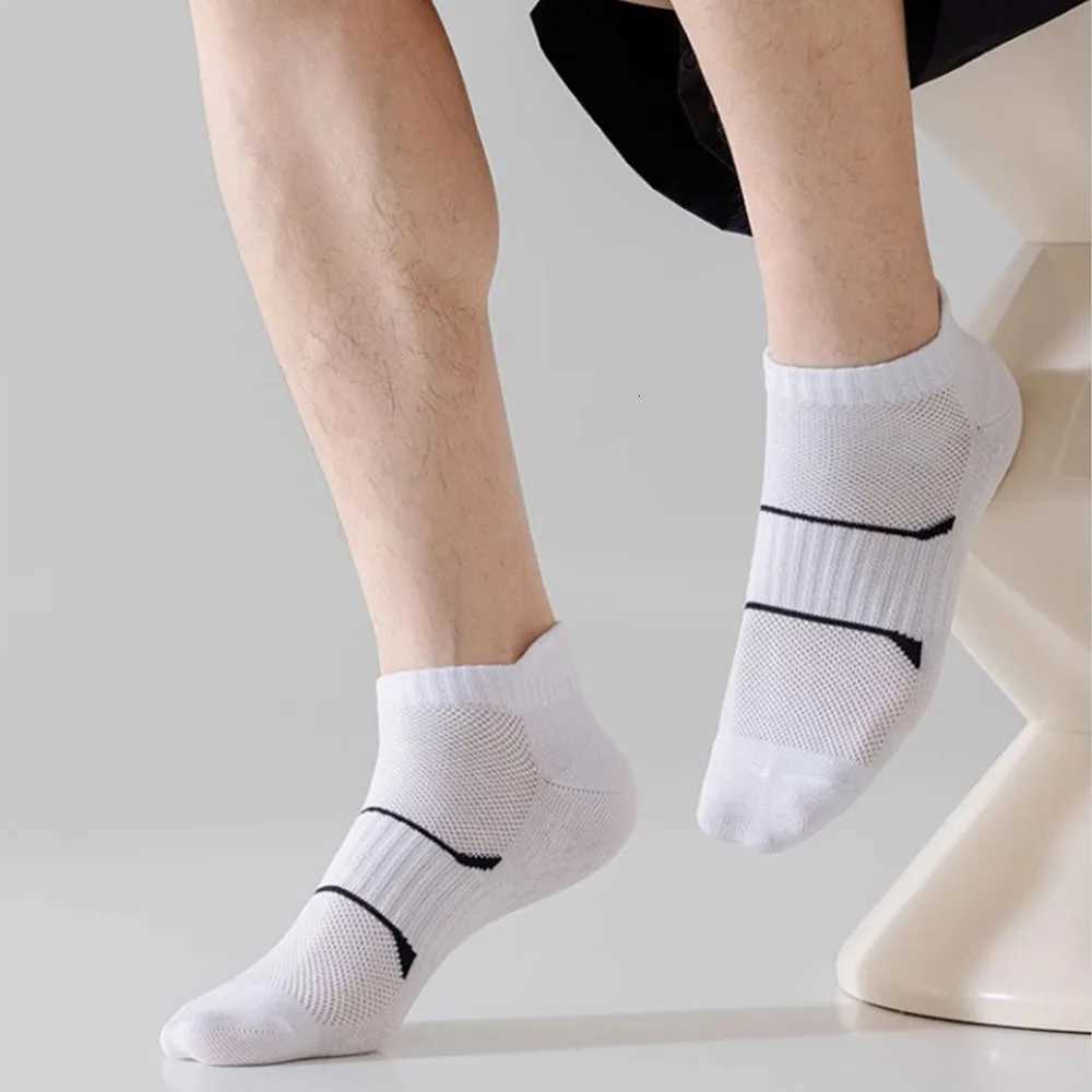 5pcs Mens Short Sports Socks Summer For Running Breathable Casual Soft Comfortable Polyester Sports Socks Thin D250911