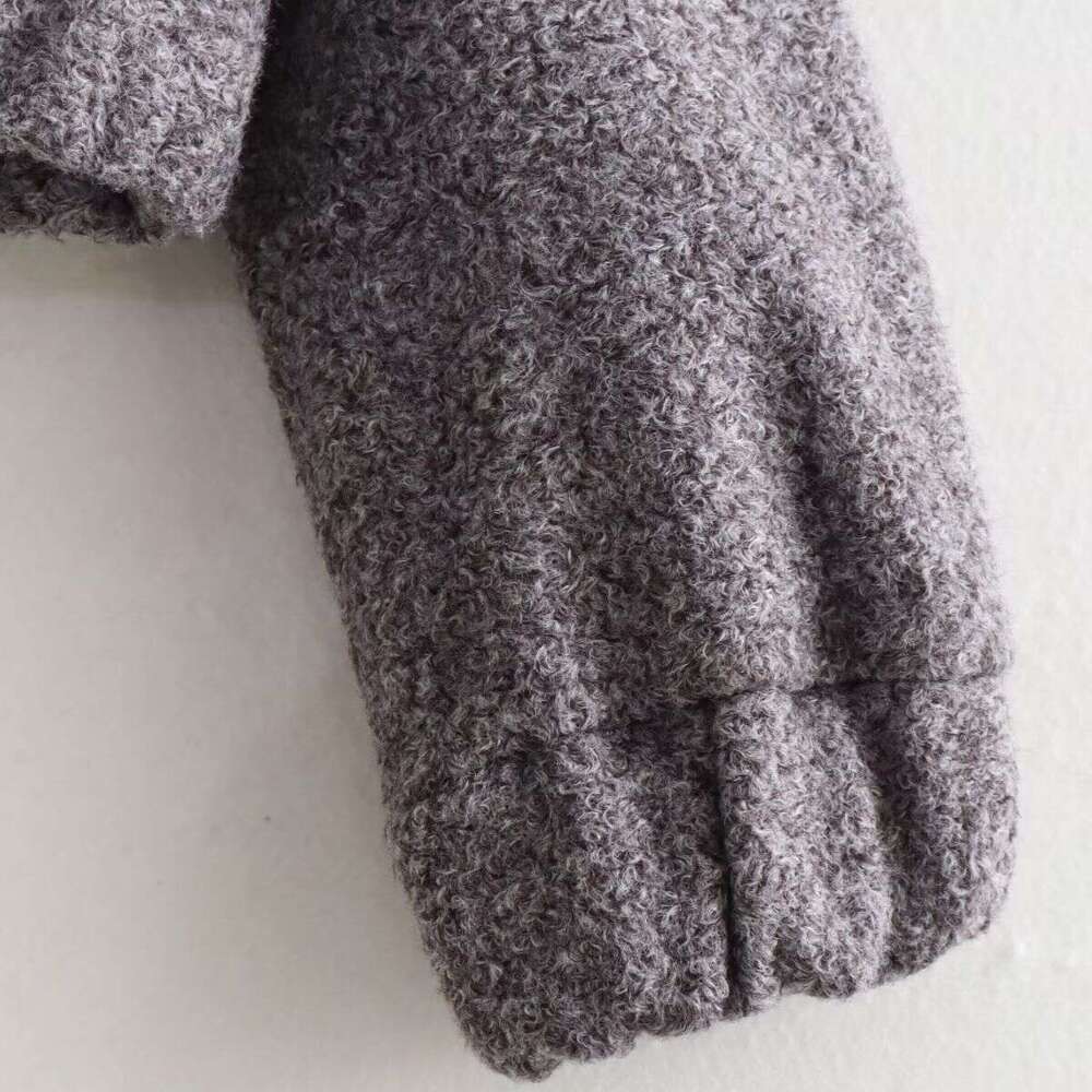 Autumn New Women's Single Breasted Large Pocket Jacket Version Woolen Coat B88626