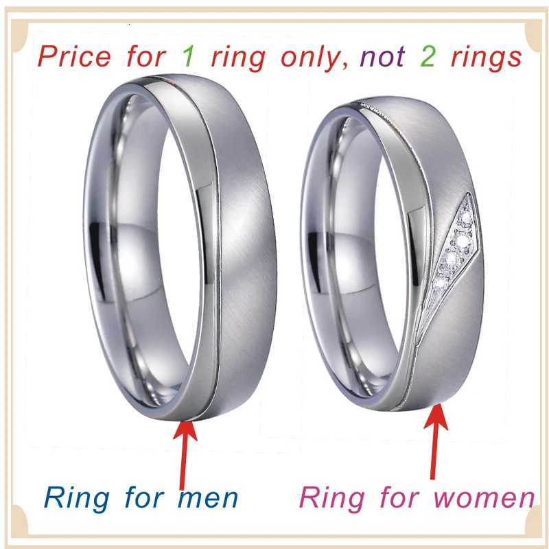 Love Marriage Alliance Couple Wedding Rings For Men And Women Silver Color Stainless Steel Ring Jewelry No Fade Or Rust W250911