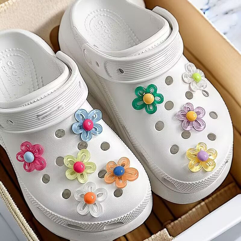 New 9-piece 5-piece pearl hole shoe charm designer DIY shiny shoes with stickers gifts Z250402
