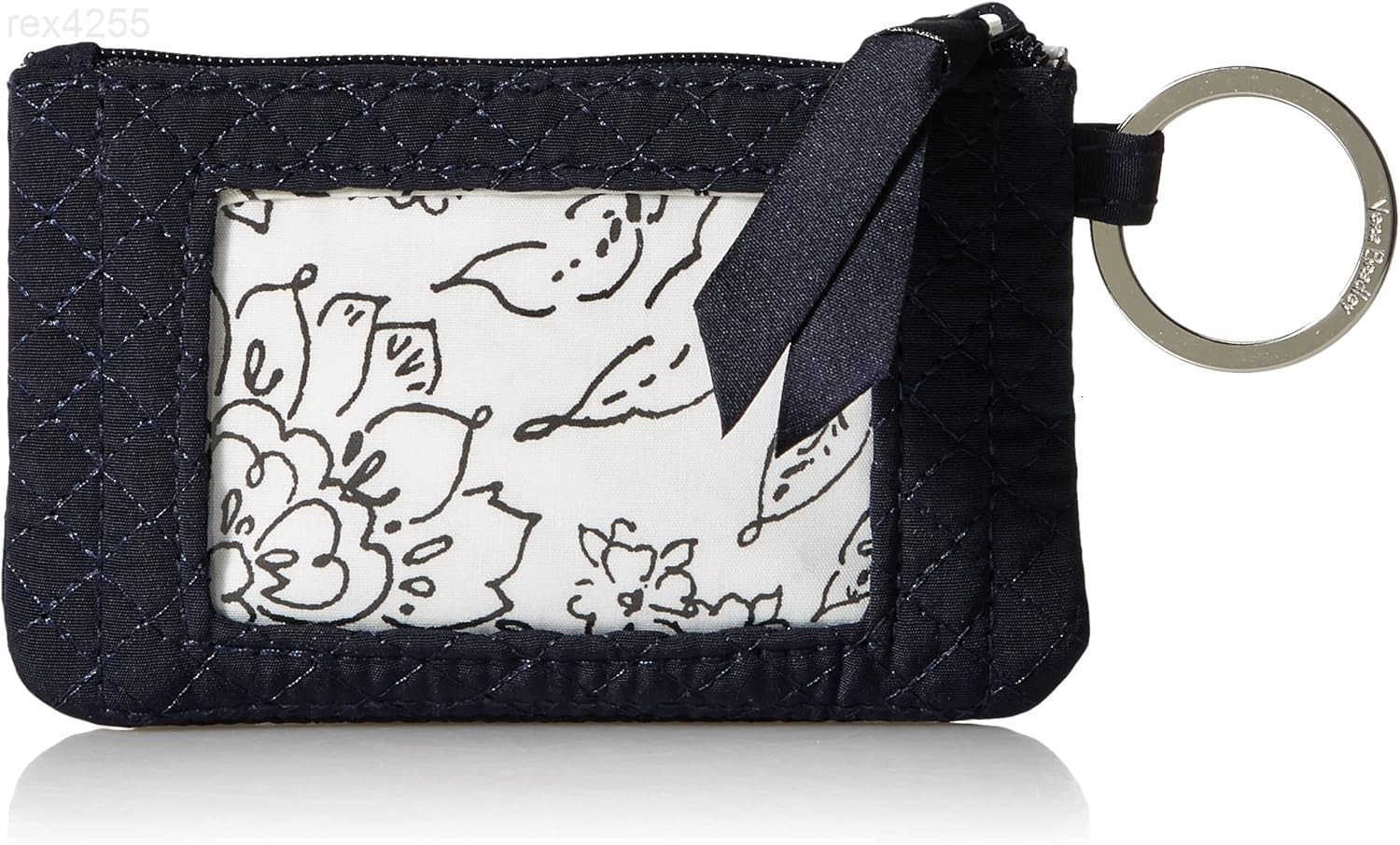 Womens Microfiber Zip ID Case Wallet True Black one SizeW250911