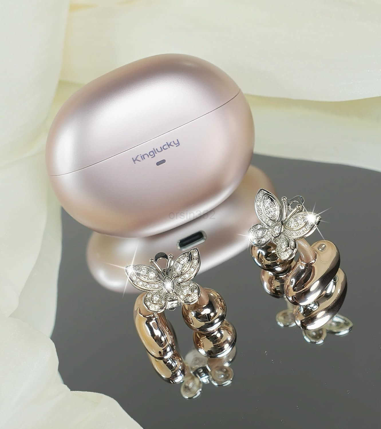 Butterfly Ear Cuffs for ClipOn Earbuds JewelryInspired Accessory for OpenEar Headphones No Earbuds Not EarringsW250911