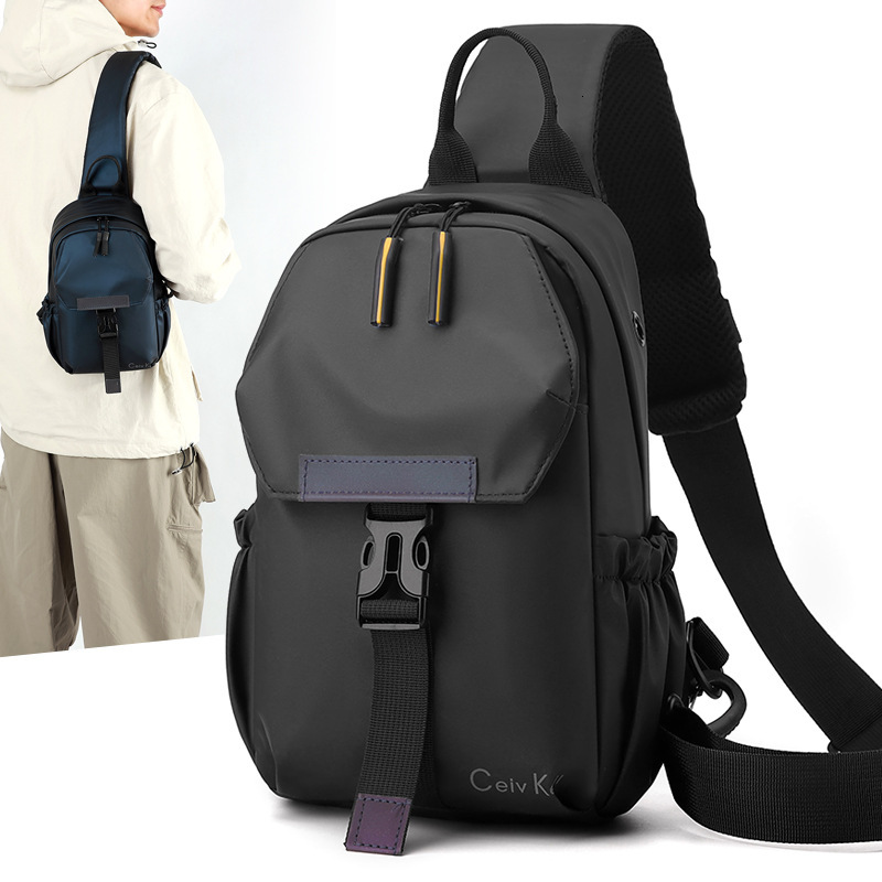 New Trendy Chest Free Shipping Bag Designer Bag Water Resistant Leather Film Outdoor Casual Crossbody Luxury Bag Bag Men S Commuting Versatile Shoulde