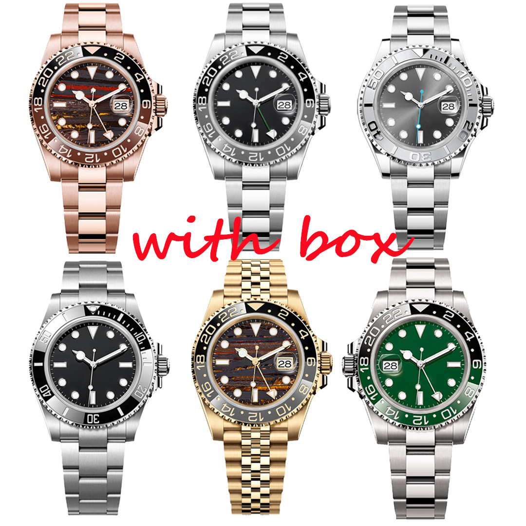 Men watch luxury ceramic bezel all stainless steel automatic mechanical diving watch 40mm watch 2813 movement automatic watch stainless steel strap sapphire watch