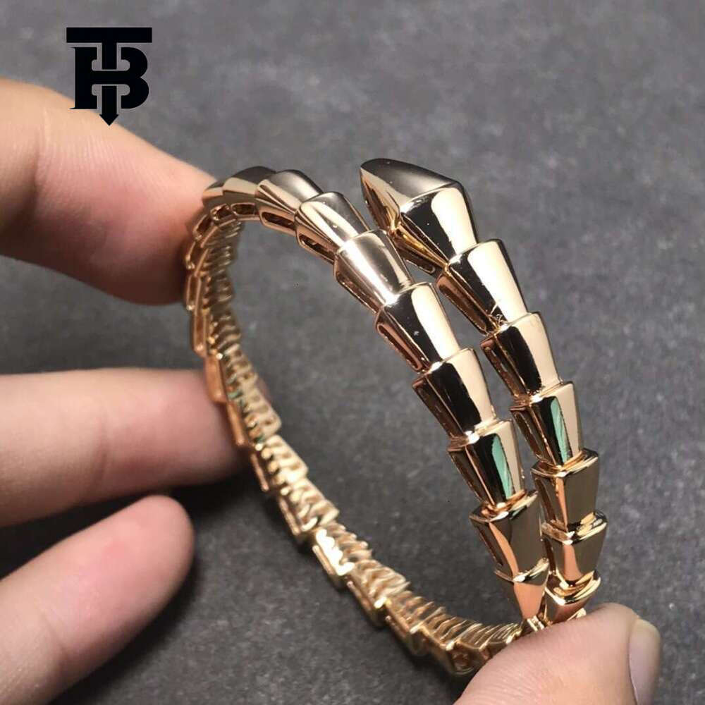 TB BHULAMTE Gold Silver Bracelet Womens bracelet Jewelry Bangle Women Mens Serpentine Letter Snake Couple Luxury Diamond Bracelets Unisex