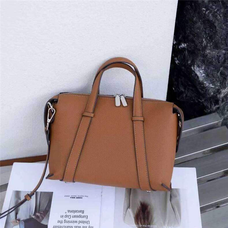 Hifashion Retro Genuine Leather Pillow Shoulder Bags For Women Trend Designer Crossbody Purses Boston Tote Ladies Handbags