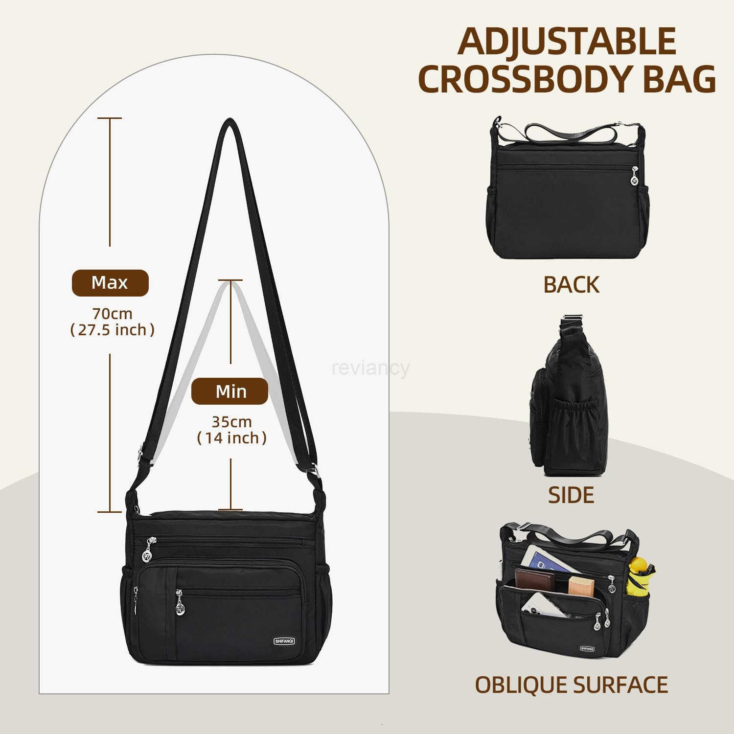 Crossbody Bag for WomenMulti Pockets Cross Body Purses for Women Ladies Shoulder Bag Travel Purses and HandbagsW250911