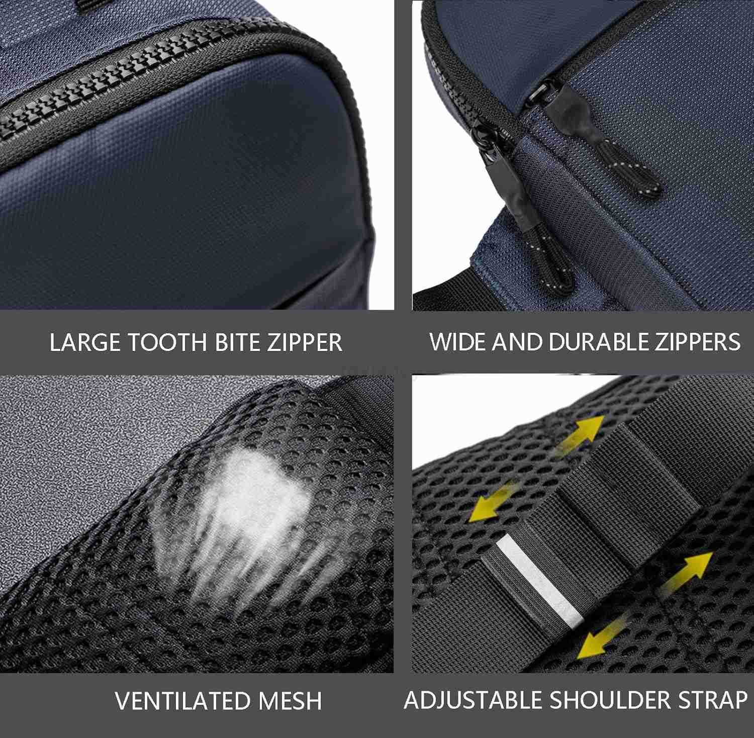 Mini Sling Bag for Men Women Waterproof Utility Crossbody Backpack Chest Bag for Hiking Travel Sports RunningW250911
