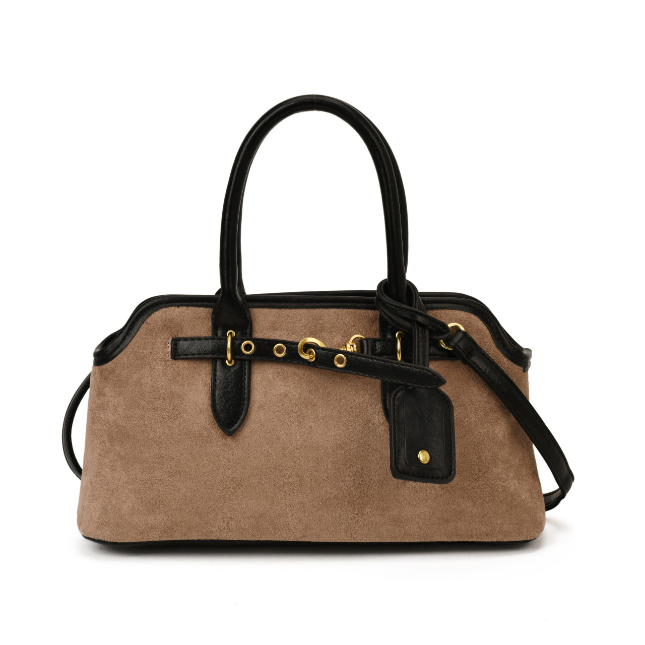 Designer 2025 New Retro All-Match Frosted Suede Belt Hot Buckle Hand-Held Shoulder Underarm Bag, Document Tote Bag