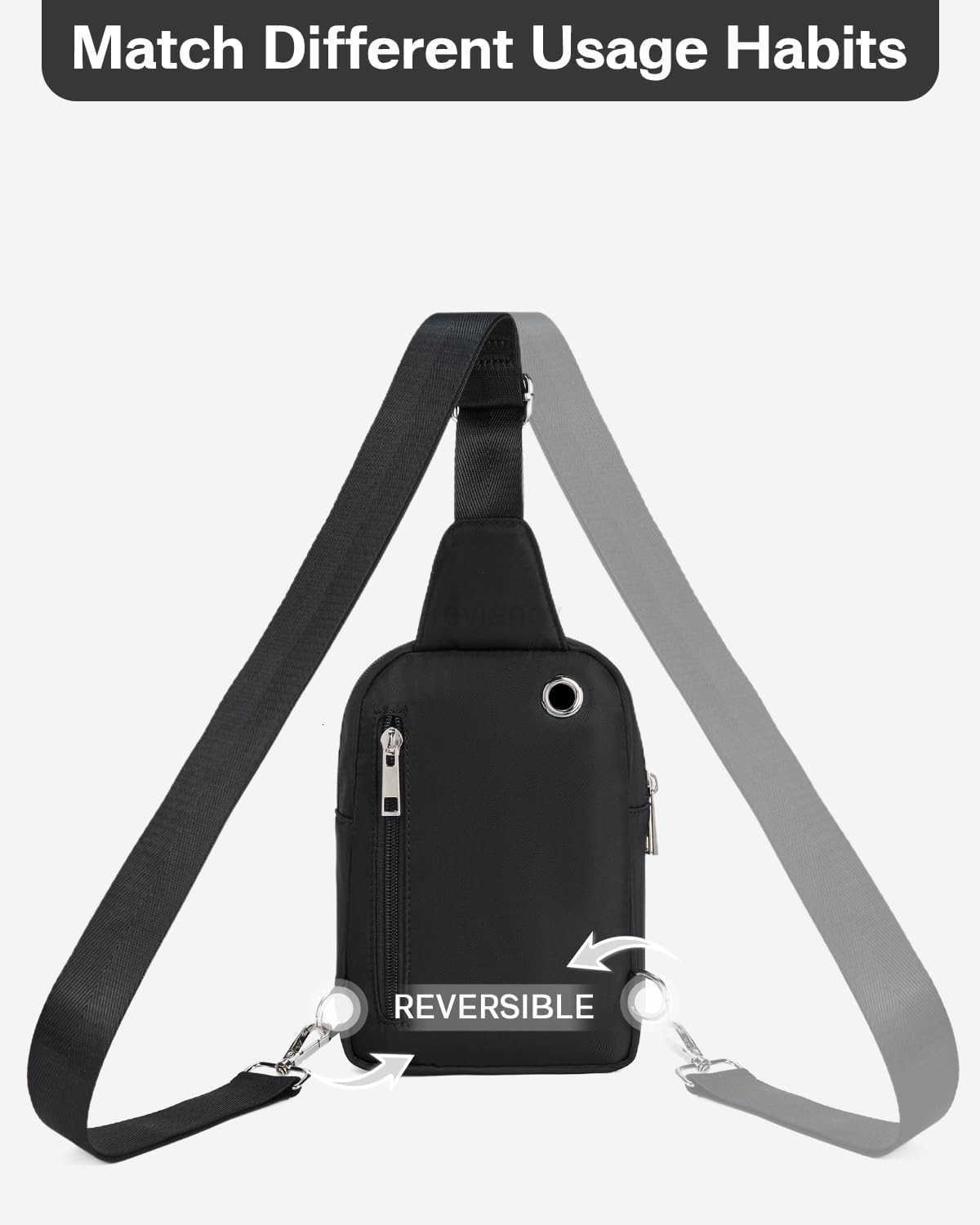 Small Crossbody Bags for Women and Men Sling Bag Trendy Fanny Packs Chest Bag with Extended StrapW250911