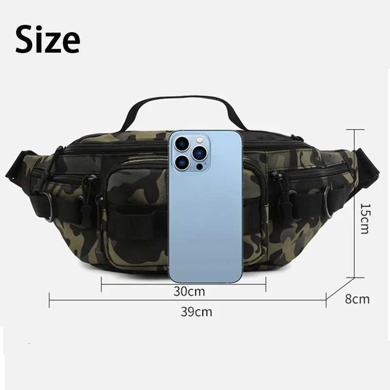 Men Waist Bag Fishing Storage Bag Travel Lightweight Antitheft Waist Pack Fishing Storage Bag Phone Pouch Hunting Camping Bag Z250911