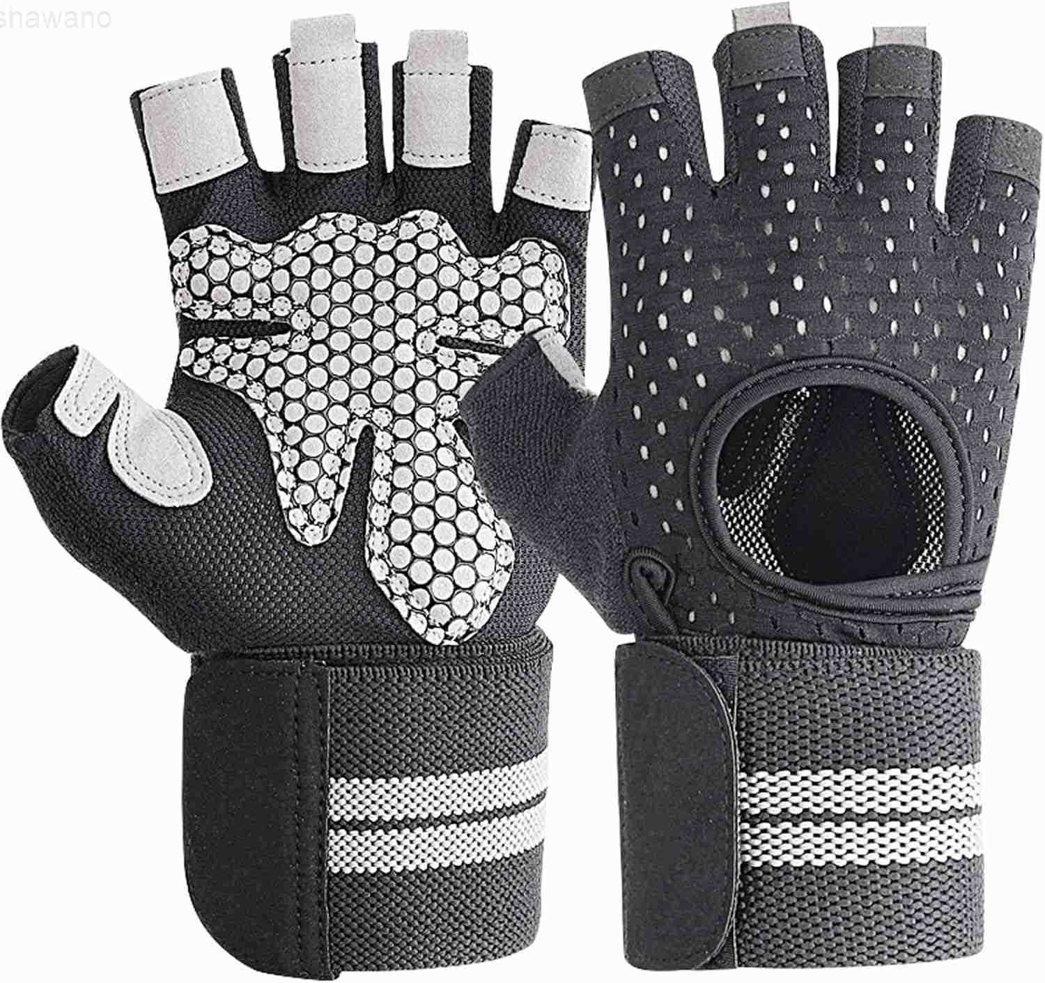 Weightlifting Gym Gloves for Men Women Breathable Workout Gloves AntiSlip Exercise Gloves Adjustable Wrist Support Full Palm Protection LightweightW25