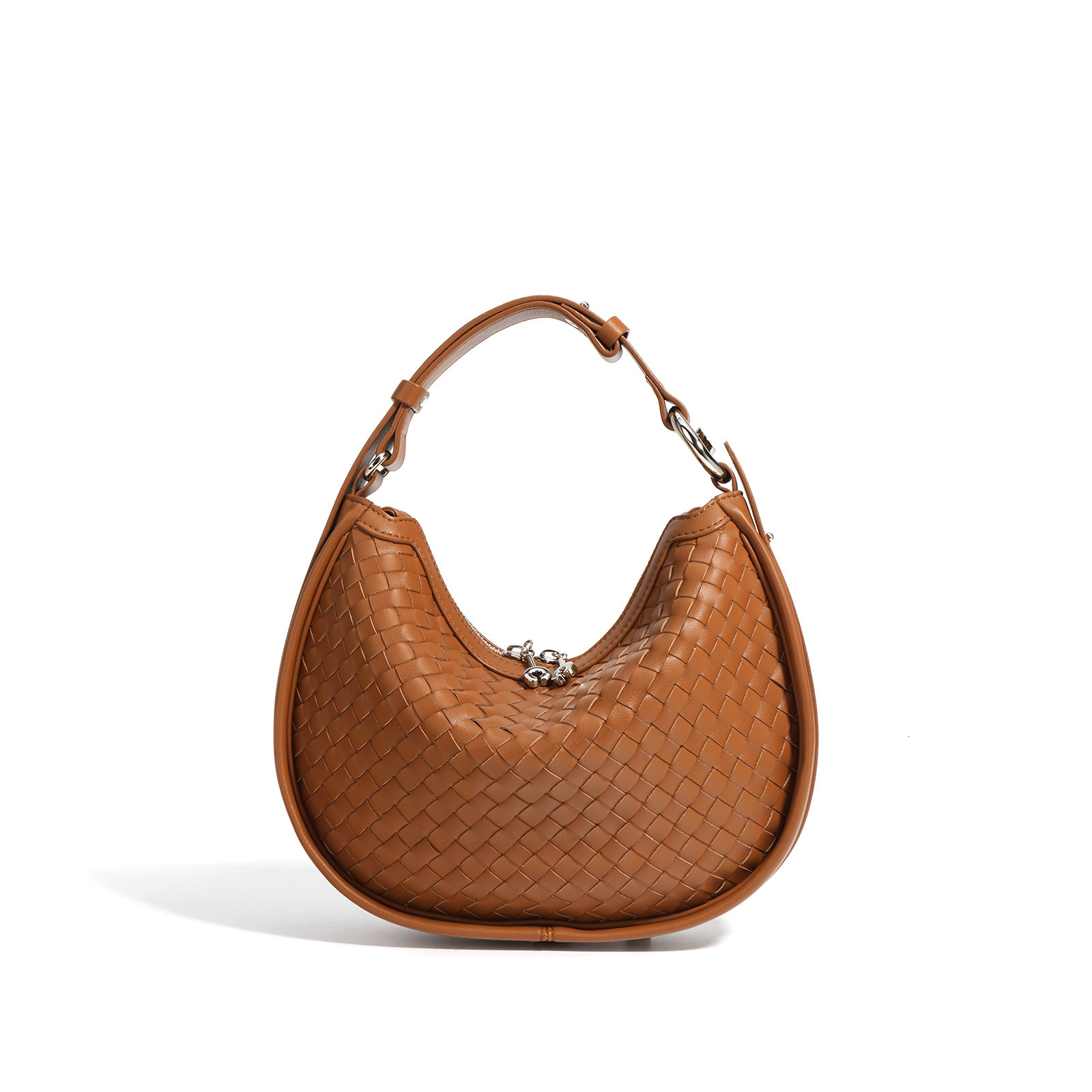 2025 new cross-border shoulder bag luxury bag hand woven crescent bag designer bag large capacity armpit bag niche Korean women's bag