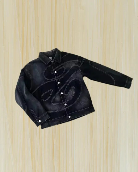 Streetwear Vintage Denim Suit Jacket Jeans Two Piece Y2K Mens Hip Hop Patchwork y Baggy Button Coats 250911