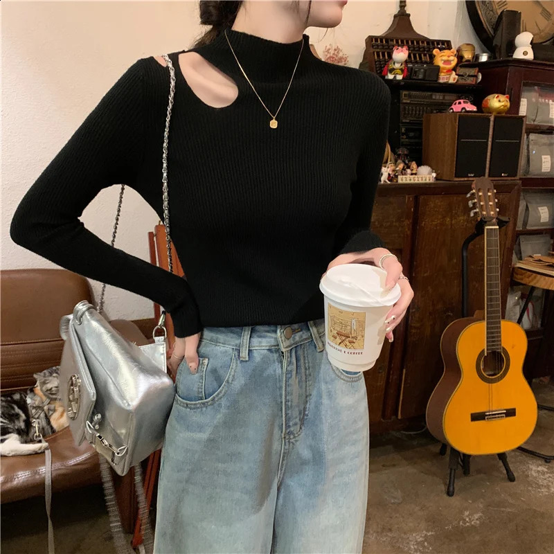 2026 Elegant Solid Basic Knitted Tops Women Turtlneck Sweater Long Sleeve Slim Casual Pullover Korean Warm Simple Chic Clothes 250911