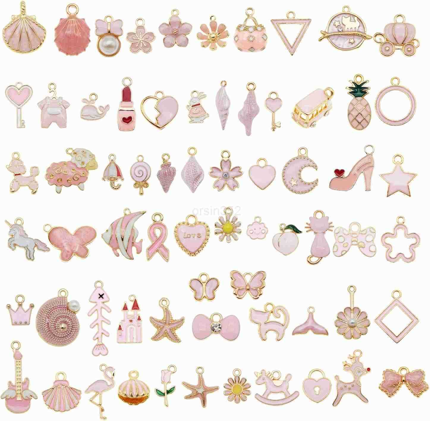 Wang 60Pcs 30 Pairs Enamel Charms Pendants for Jewelry Making Bulk lot Necklace Earrings s Craft DIYW250911