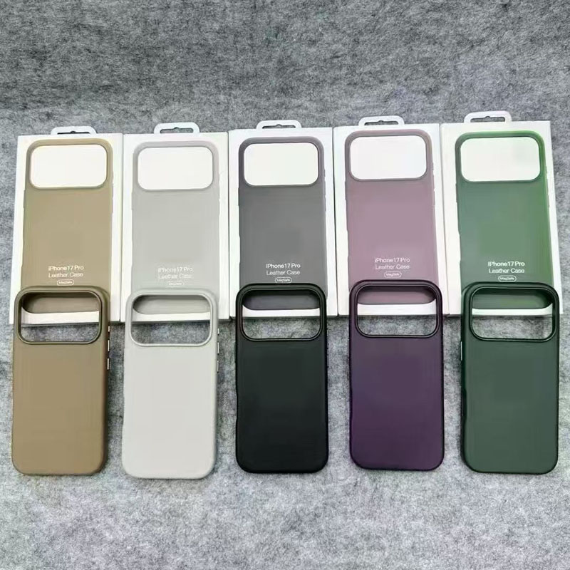 Leather Magnetic Phone Case for iPhone 17 17air 17 Pro Max Case Compatible with MagSafe PU Leather Cell Phone Case With retail package