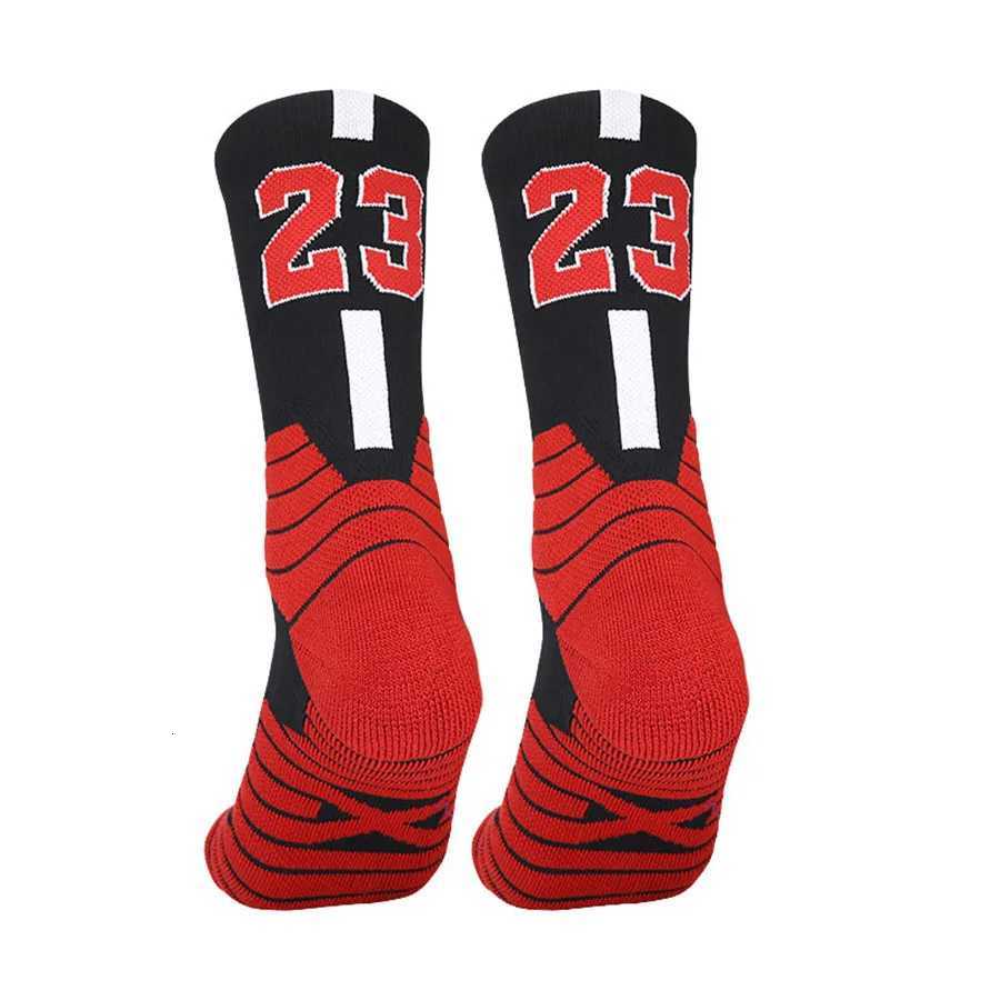 10Pairs men women number 23 Grippy Bottom Athletic Socks for Football Basketball Baseball Rugby Soccer Cycling Running D250911