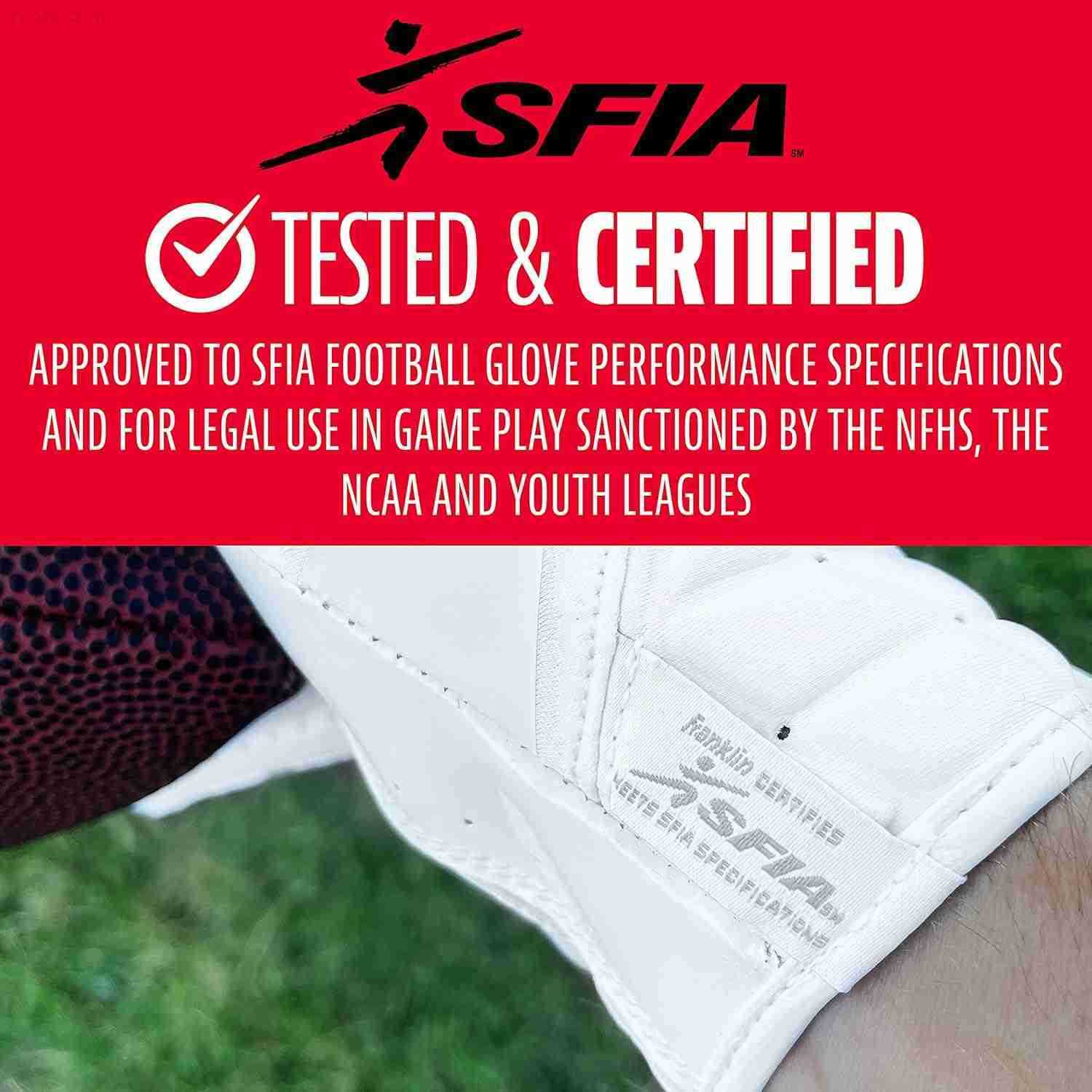 Sports Football Receiver Gloves Adult and Youth Football Receiver Gloves ExtraGrip Premium Football Gloves for All Ages HiTack SFIA ApprovedW250911