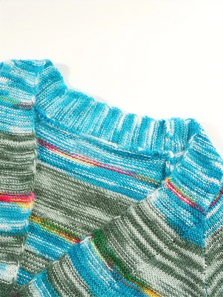 plus Size Gradient Cardigan Sweater Womens Autumn Winter Cozy Warm Style Choice Casual Knitwear 250911