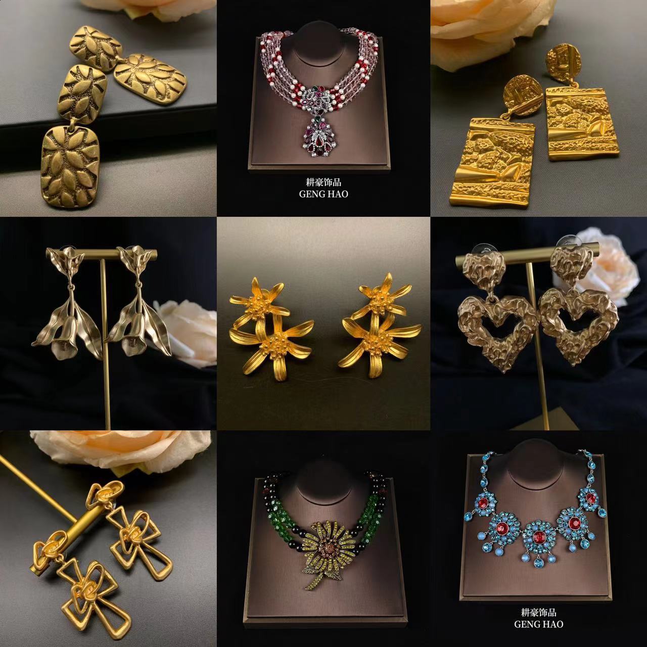 Sunspicims Moroccan Bridal Jewelry Set suitable for women Caftan belt beads necklace pendant Brooch long earrings 241115