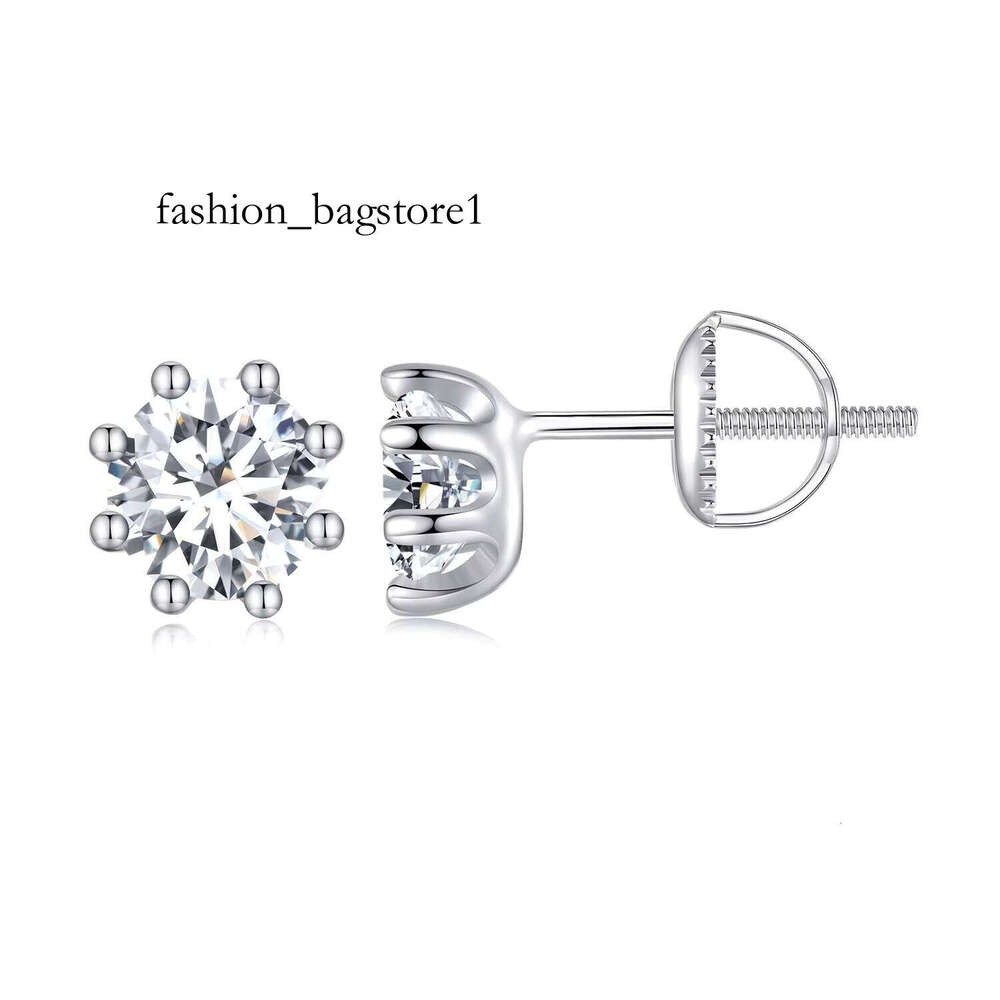 Sterling Sier Moissanite Jewelry Dia Earrings 0.8ct 6mm Round Brilliant Cut Designs Beautiful Earring for Women