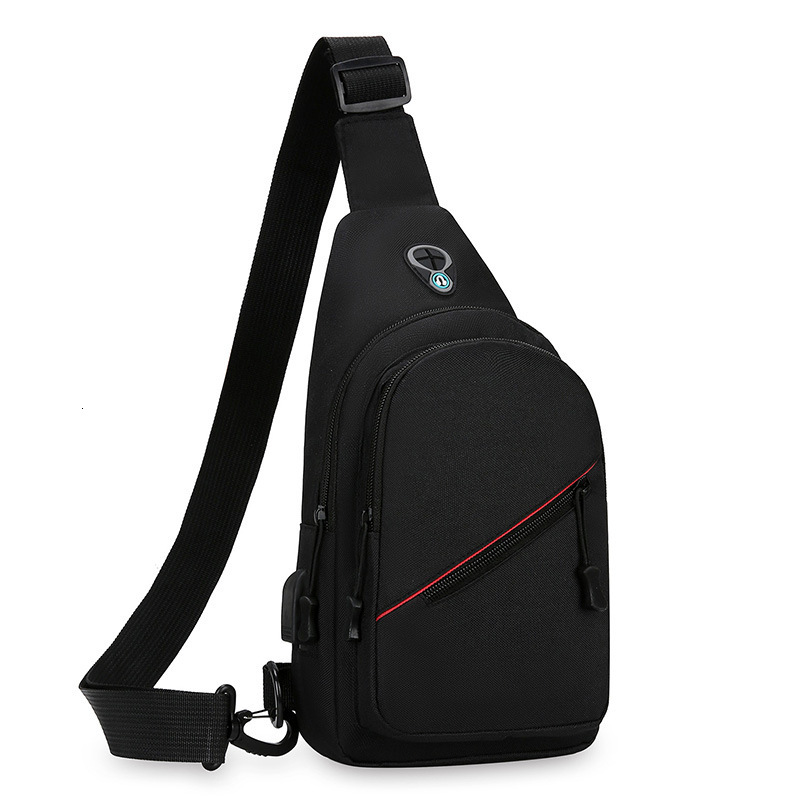 Multifunctional USB Luxury Designer Bag Bag Charging Fashion Chest Bag Trendy Casual Men Free Shipping Crossbody Bag Large Capacity Outdoor Commuting 