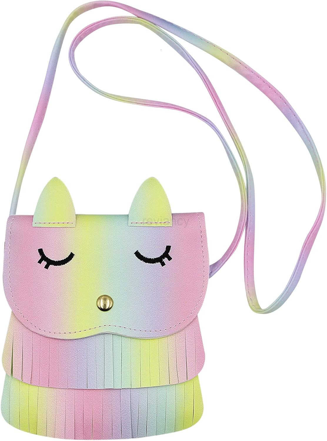 Tassel Shoulder Bag Small Coin Purse Crossbody SaTChel for kids girls Pink 51 x 59W250911