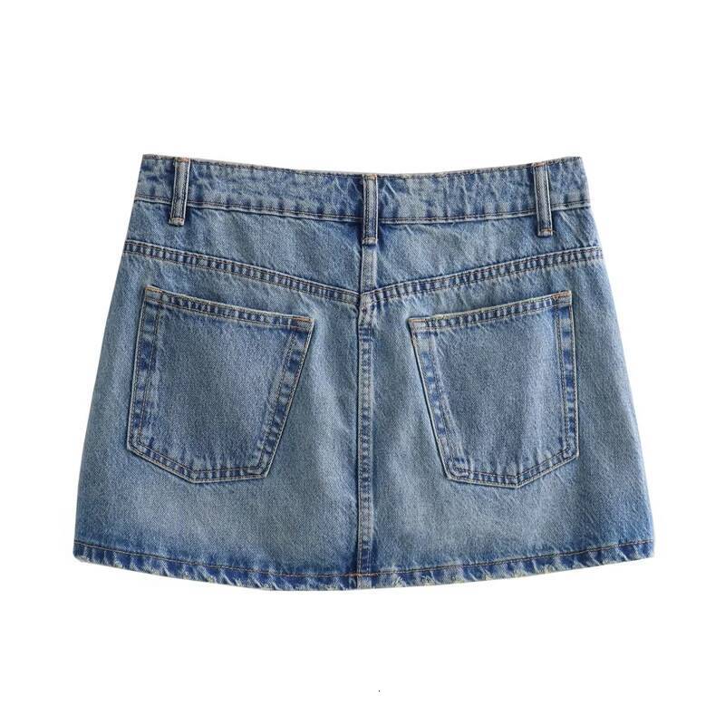 2024 New Spring and Summer Women's Mini Fashion Women Denim Skirts Casual Chic High Street Ladies Skirt dongdumaoyi