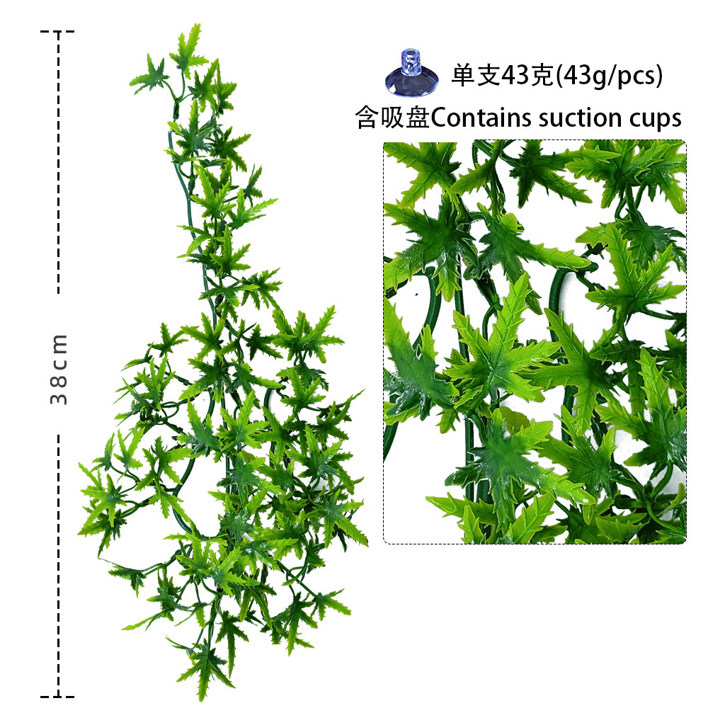 Reptile terrarium hanging artificial plant eco-tank scenery decoration simulated plastic green plant vine factory direct sales