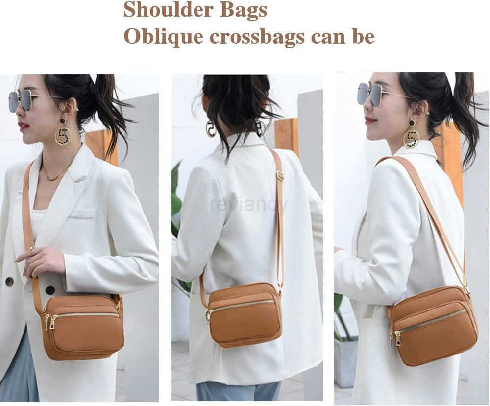 Nylon Crossbody Bags for Women Purses and Handbags Womens Casual Messenger Bag Waterproof Black Crossbody PurseW250911