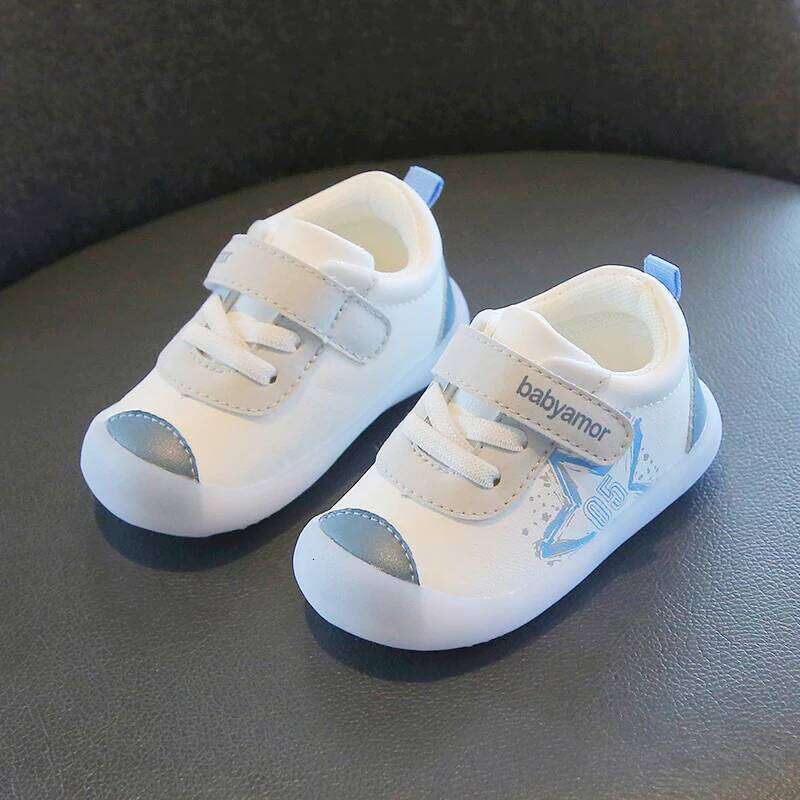 Baby Boys Girls Stars Spring Fall Toddler Shoes Waterproof Rubber Soles Non-slip Indoor and Outdoor Casual Sneakers