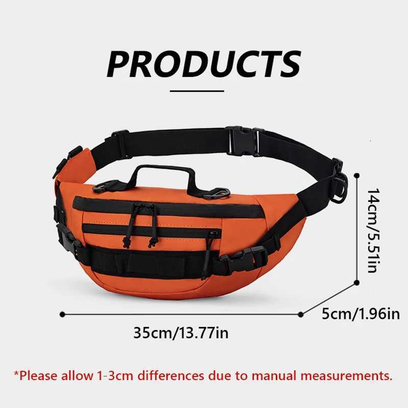 Multifunctional Fishing Chest Bag Men Molle Crossbody Pouch Nylon Outdoor Travel Fanny Waist Pack Daily Storage Shoulder Bags Z250911