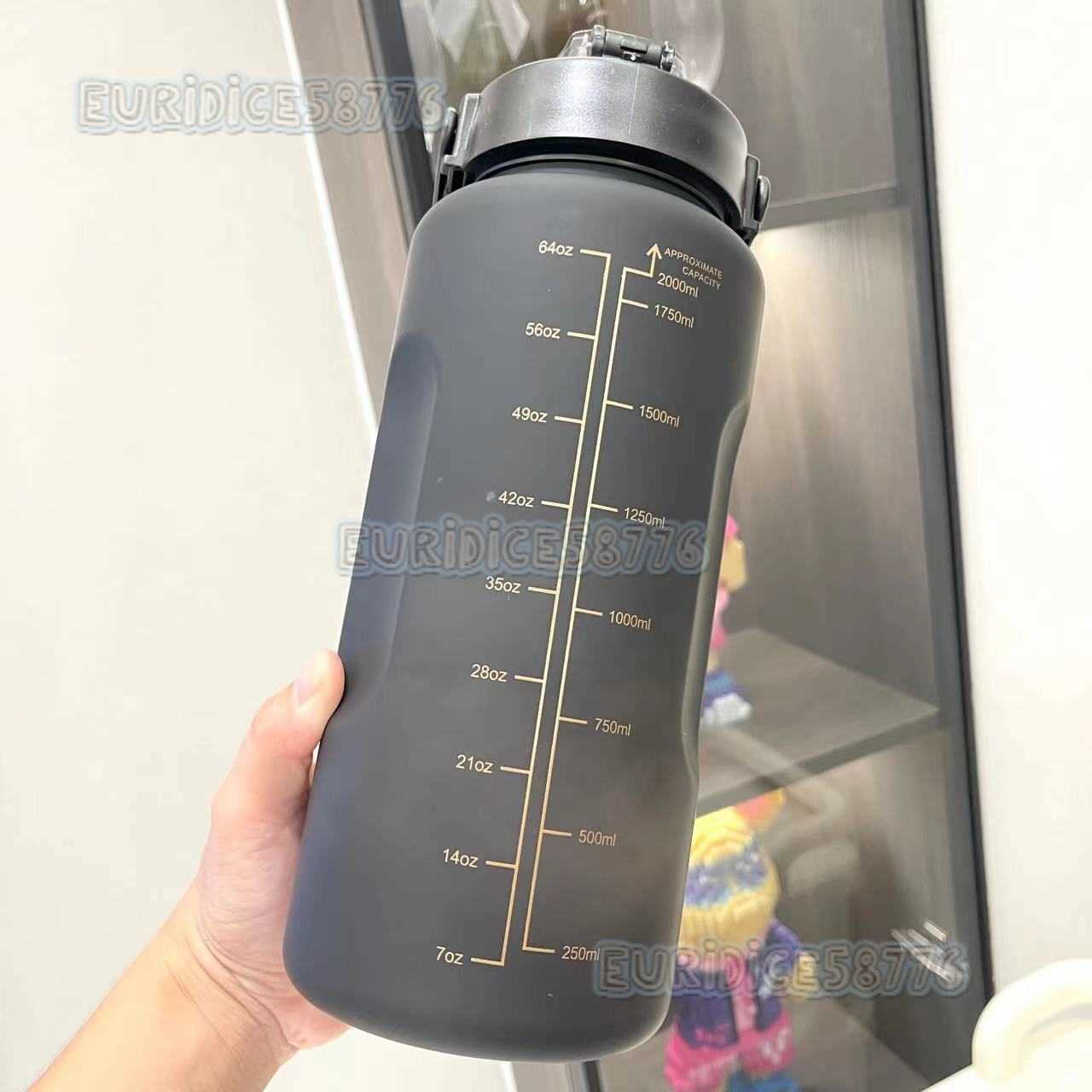 Fashion Matte Gradient Large Capacity Plastic Cup Threepiece Set Portable Sports Water Bottle Outdoor Cup H250911