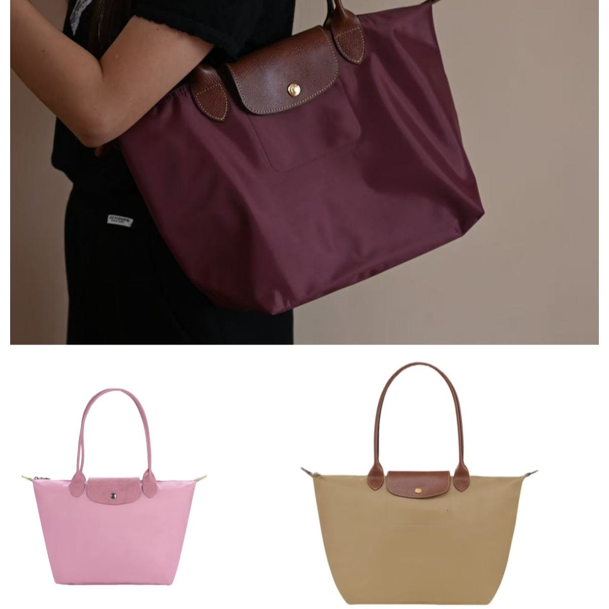 Tote Designer longness Champly Bag New French Nylon Shoulder Bag Handbag Underarm Bag Tote Bag Large Capacity Dumpling Bag Commuter Navy Energy Bag 73