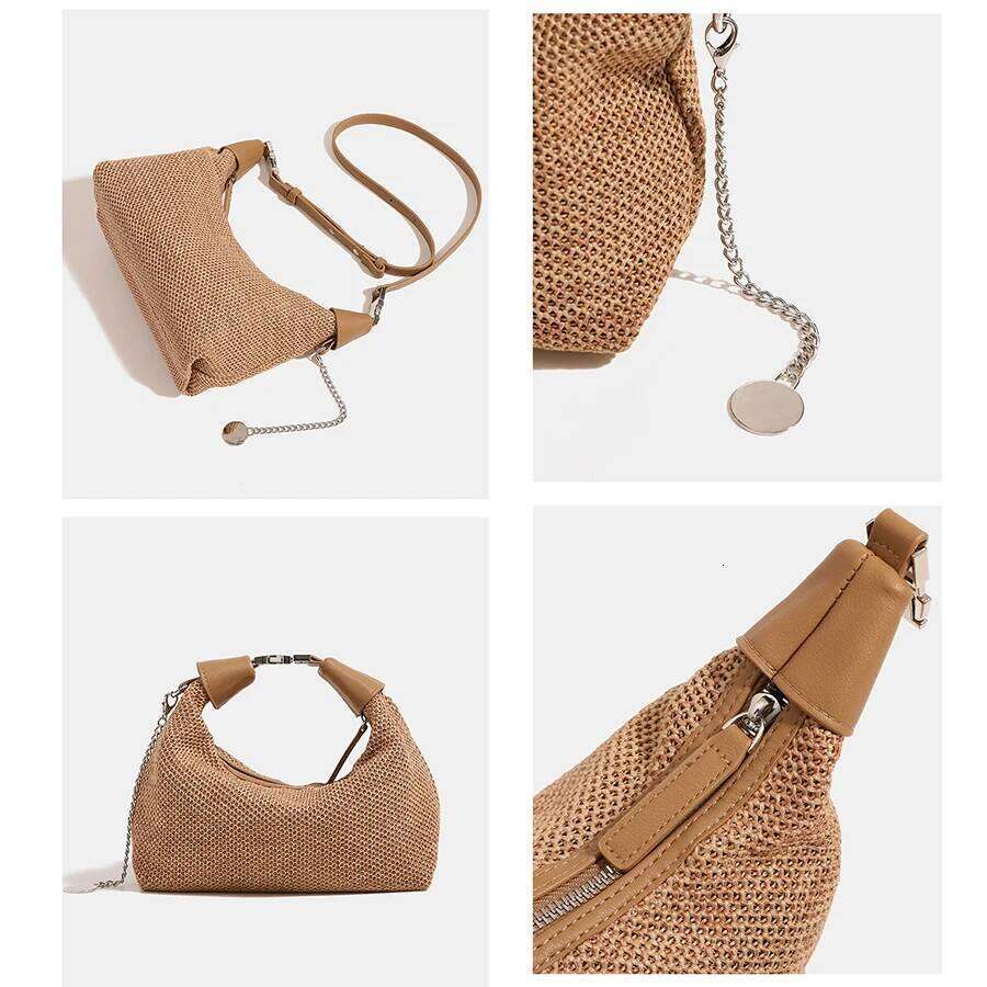 Designer Bag Straw-Woven Dumpling For Women Summer Vacation Beach Versatile Handbag Single-Shoulder Crossbody Bag Hobo Satchel Travel