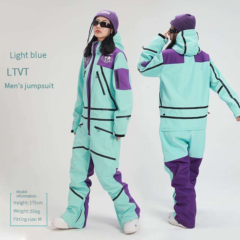Professional Men's And Women's Snowboard Suit Thickened Couple Double Board One-Piece