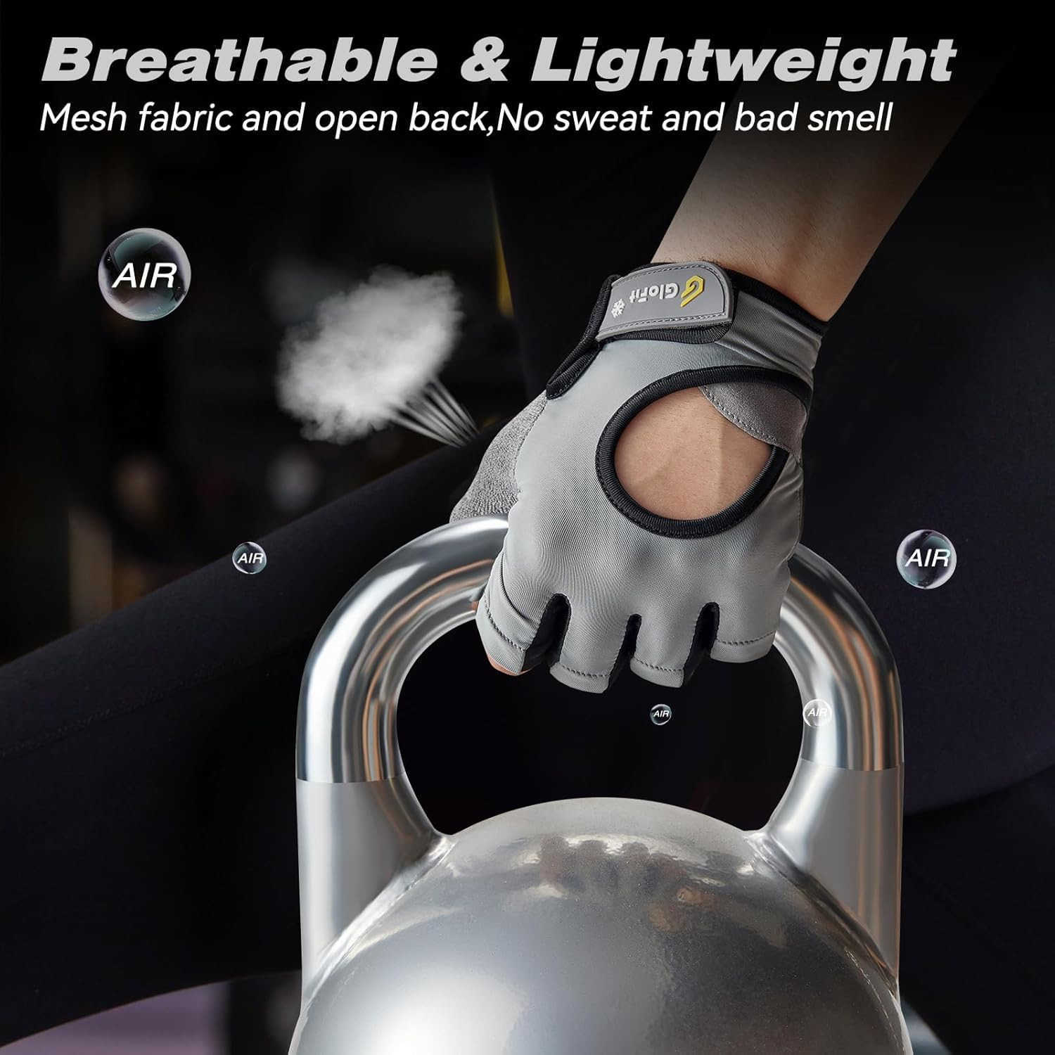 Workout Gloves for Women Men Lightweight Weight Lifting Glove Breathable Fingerless Gym Gloves Exercise Fitness Training CyclingW250911